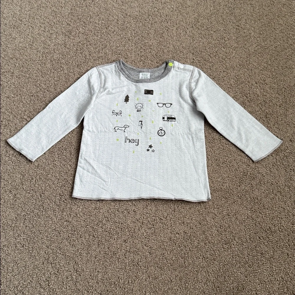 130 NWT Robeez Baby Boy‎ Reversible Long Sleeve T Shirt - Size: 9-12 Months